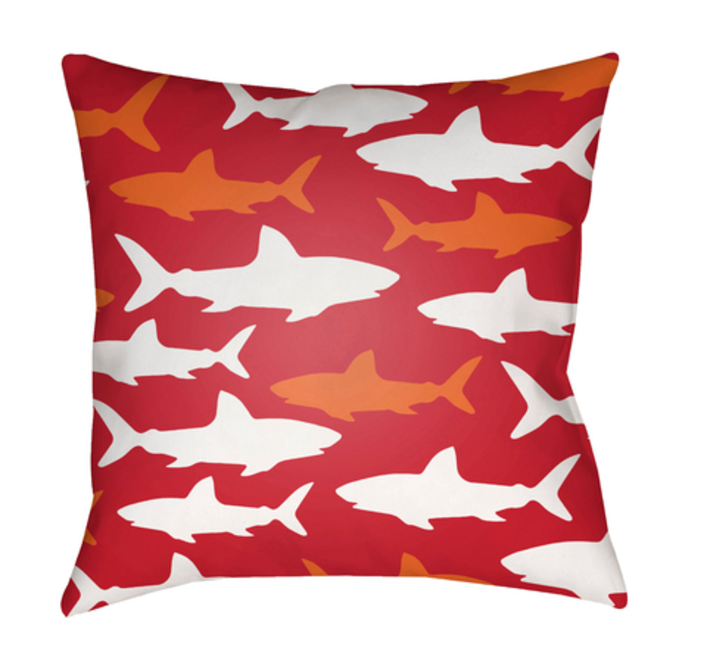 LIL077-2020 Sharks 20 x 20 x 4 in. Throw Pillow - Medium