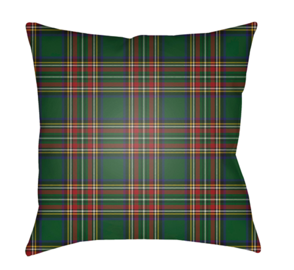 PLAID027-2020 Tartan II 20 x 20 x 4 in. Throw Pillow, Green - Medium