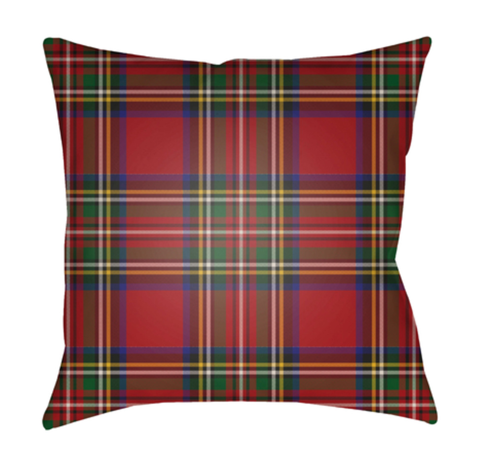 PLAID028-1818 Tartan II 18 x 18 x 4 in. Throw Pillow, Red - Medium