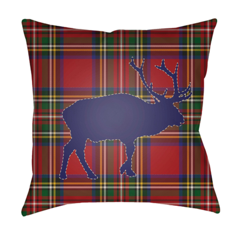 PLAID034-1818 Buffalo 18 x 18 x 4 in. Throw Pillow, Red - Medium