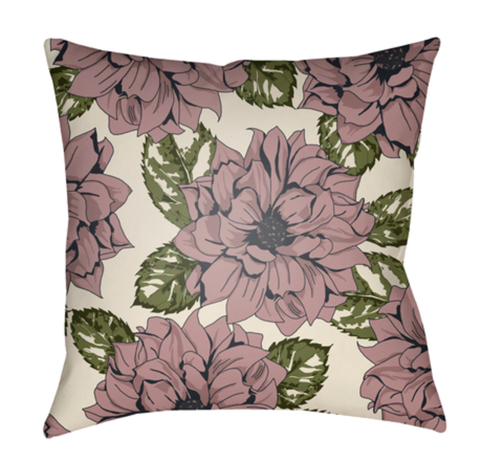 MF048-2020 Moody Floral 20 x 20 x 4 in. Throw Pillow, Purple - Medium