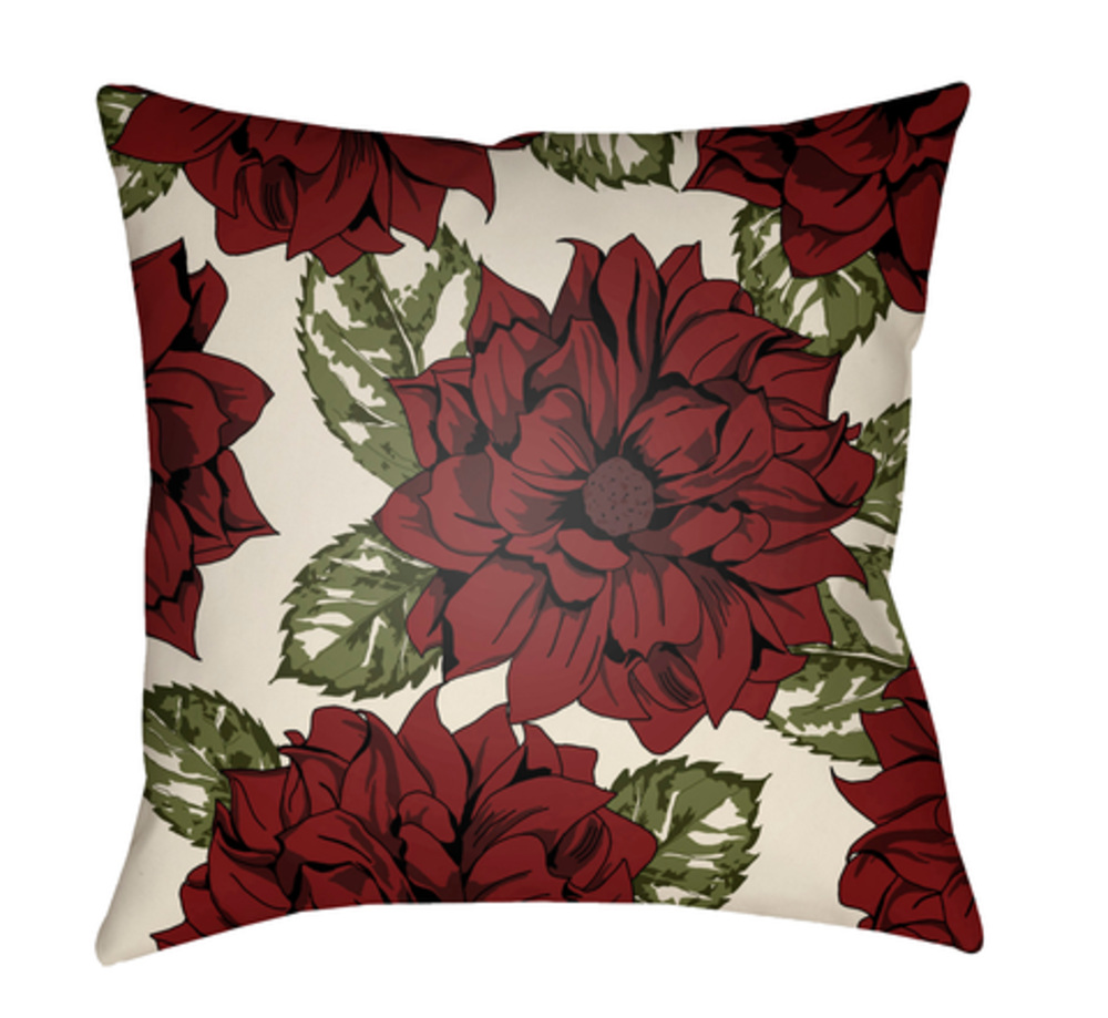 MF049-1818 Moody Floral 18 x 18 x 4 in. Throw Pillow, Black - Medium