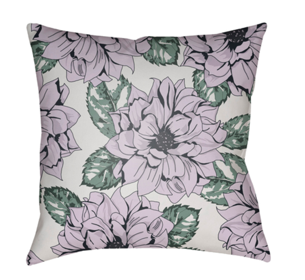 MF050-1818 Moody Floral 18 x 18 x 4 in. Throw Pillow, Green - Medium