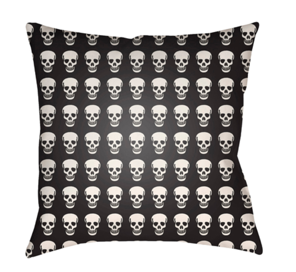 PK006-1818 Punk 18 x 18 x 4 in. Throw Pillow, Black - Medium
