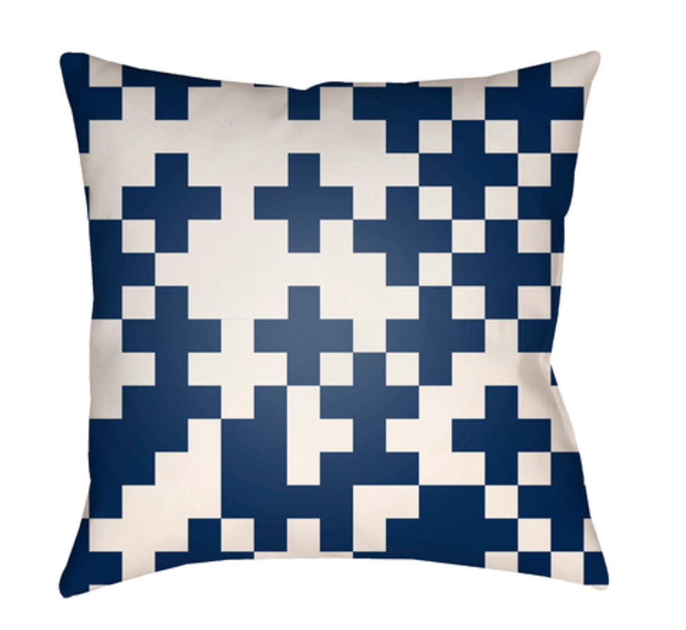 SN001-2020 Scandanavian 20 x 20 x 4 in. Throw Pillow, Navy - Medium
