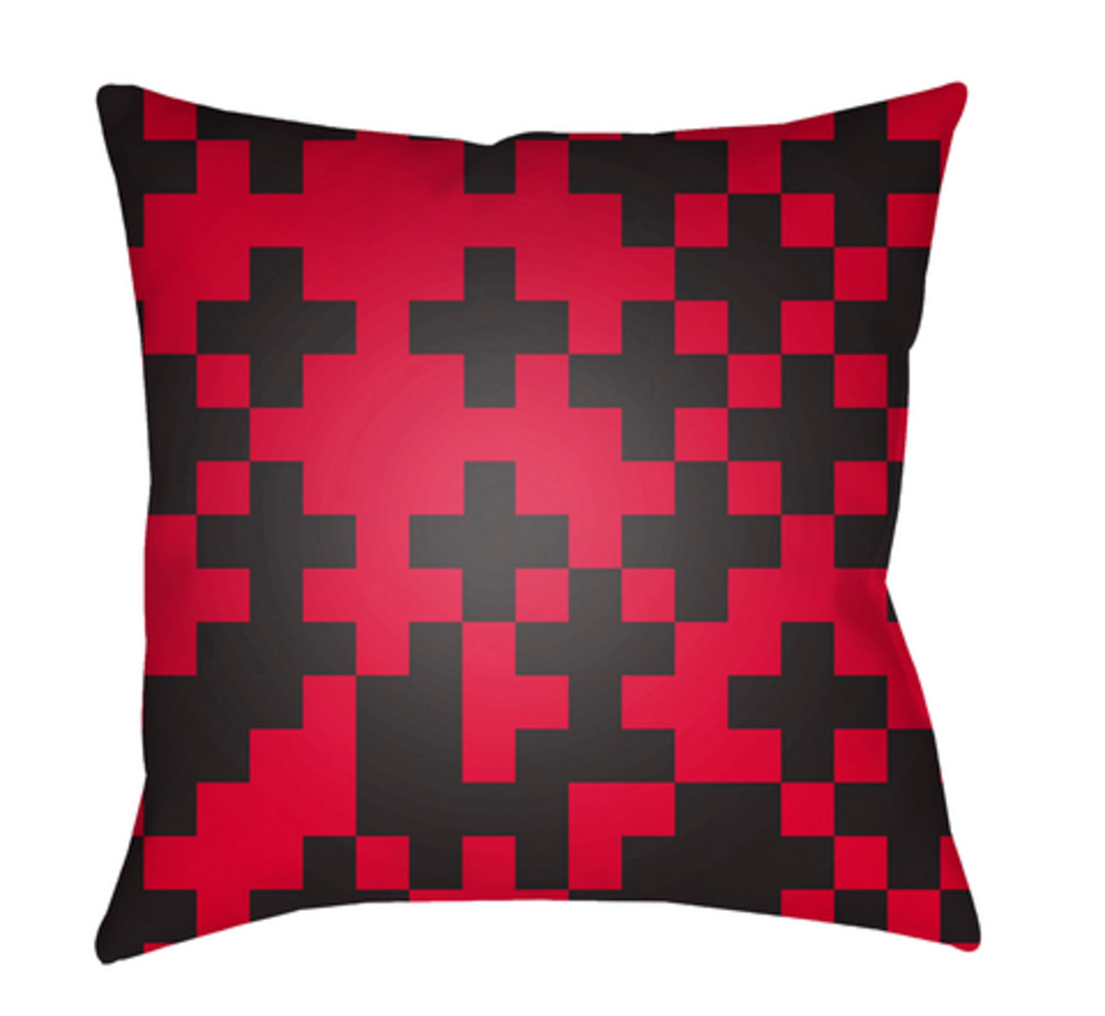 SN003-1818 Scandanavian 18 x 18 x 4 in. Throw Pillow, Black - Medium