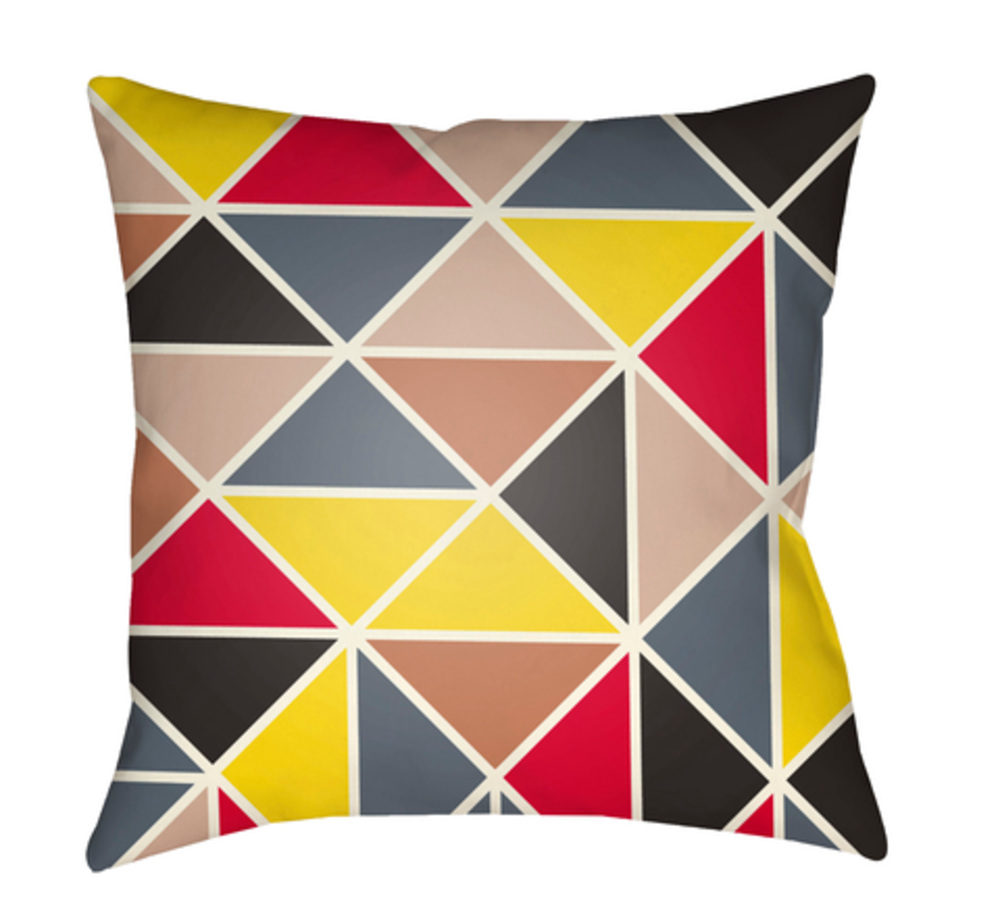 SN008-1818 Scandanavian 18 x 18 x 4 in. Throw Pillow, Black - Medium