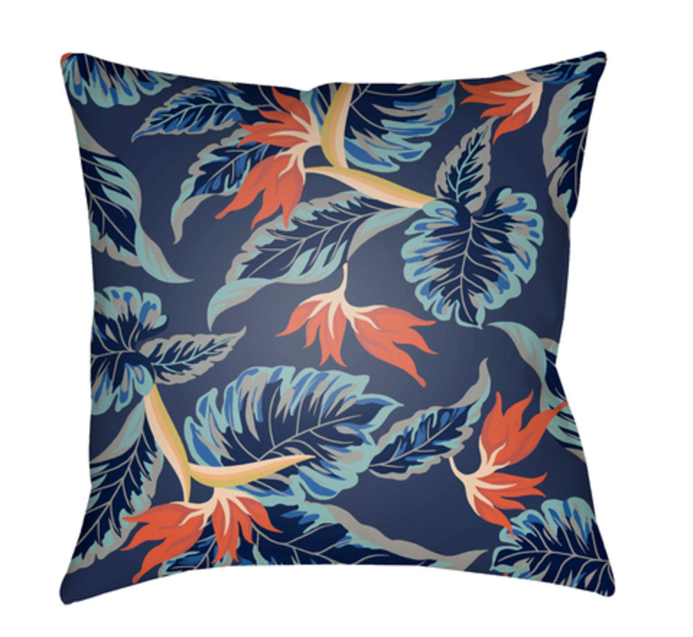 TP002-2020 Tropical 20 x 20 x 4 in. Throw Pillow, Blue - Medium