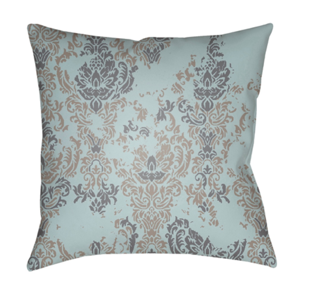 DK020-2222 Moody Damask 22 x 22 x 5 in. Throw Pillow, Grey - Large