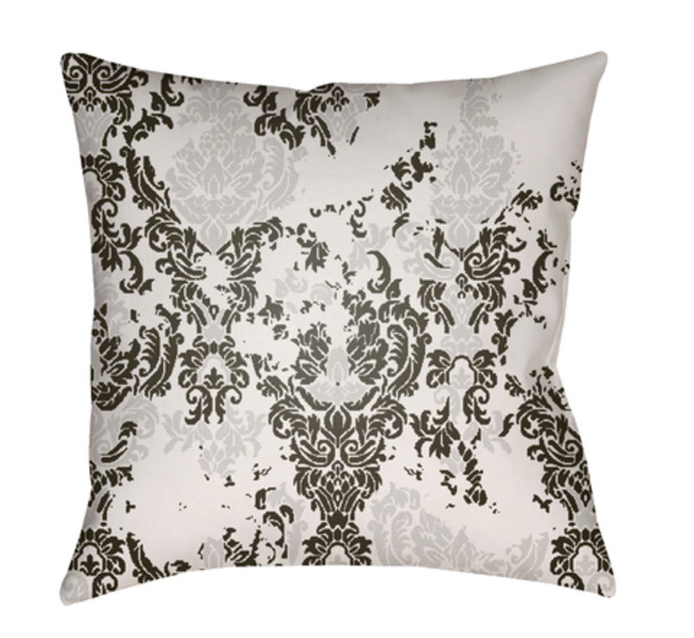 DK022-2222 Moody Damask 22 x 22 x 5 in. Throw Pillow, White - Large