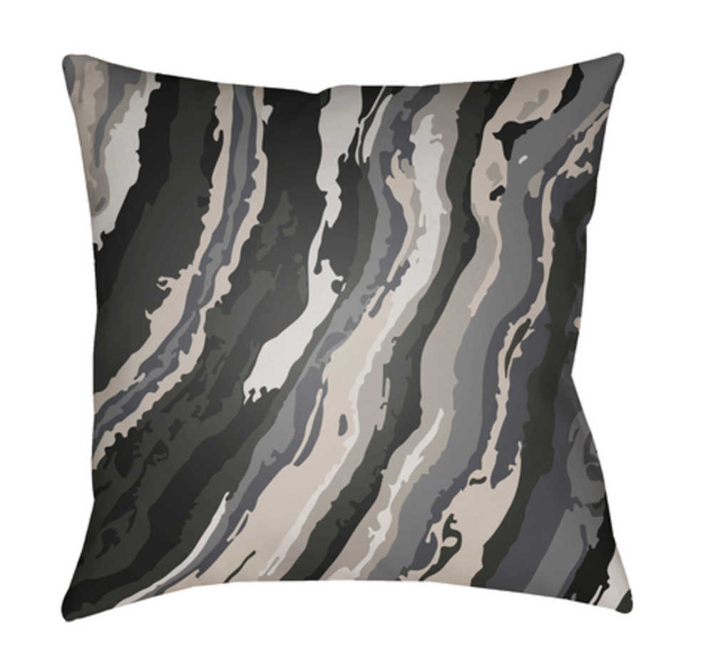 TX011-2222 Textures 22 x 22 x 5 in. Throw Pillow, Black - Large