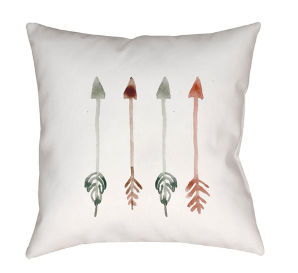 ARW001-1818 Arrows 18 x 18 x 4 in. Throw Pillow, White - Medium