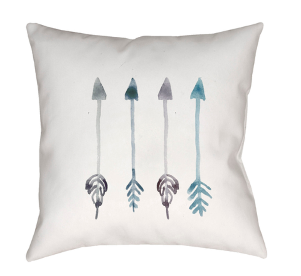 ARW002-1818 Arrows 18 x 18 x 4 in. Throw Pillow, White - Medium