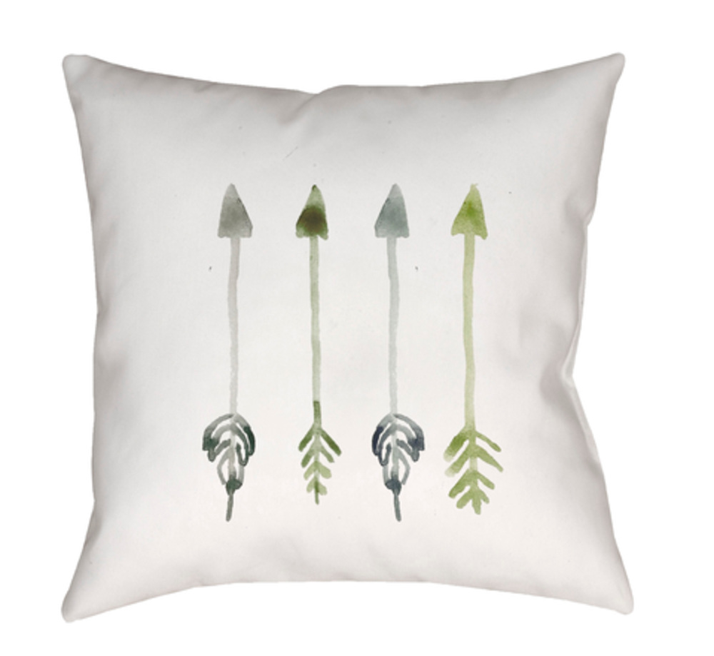 ARW004-1818 Arrows 18 x 18 x 4 in. Throw Pillow, White - Medium