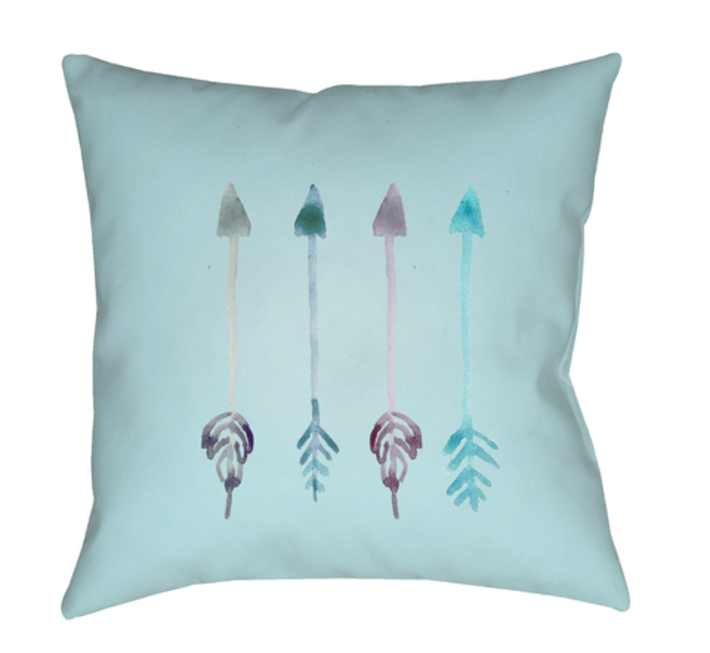 ARW006-1818 Arrows 18 x 18 x 4 in. Throw Pillow, Blue - Medium