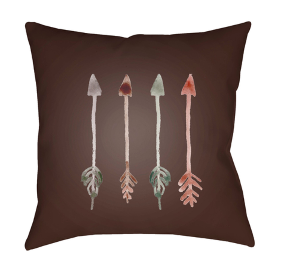 ARW009-1818 Arrows 18 x 18 x 4 in. Throw Pillow, Red - Medium