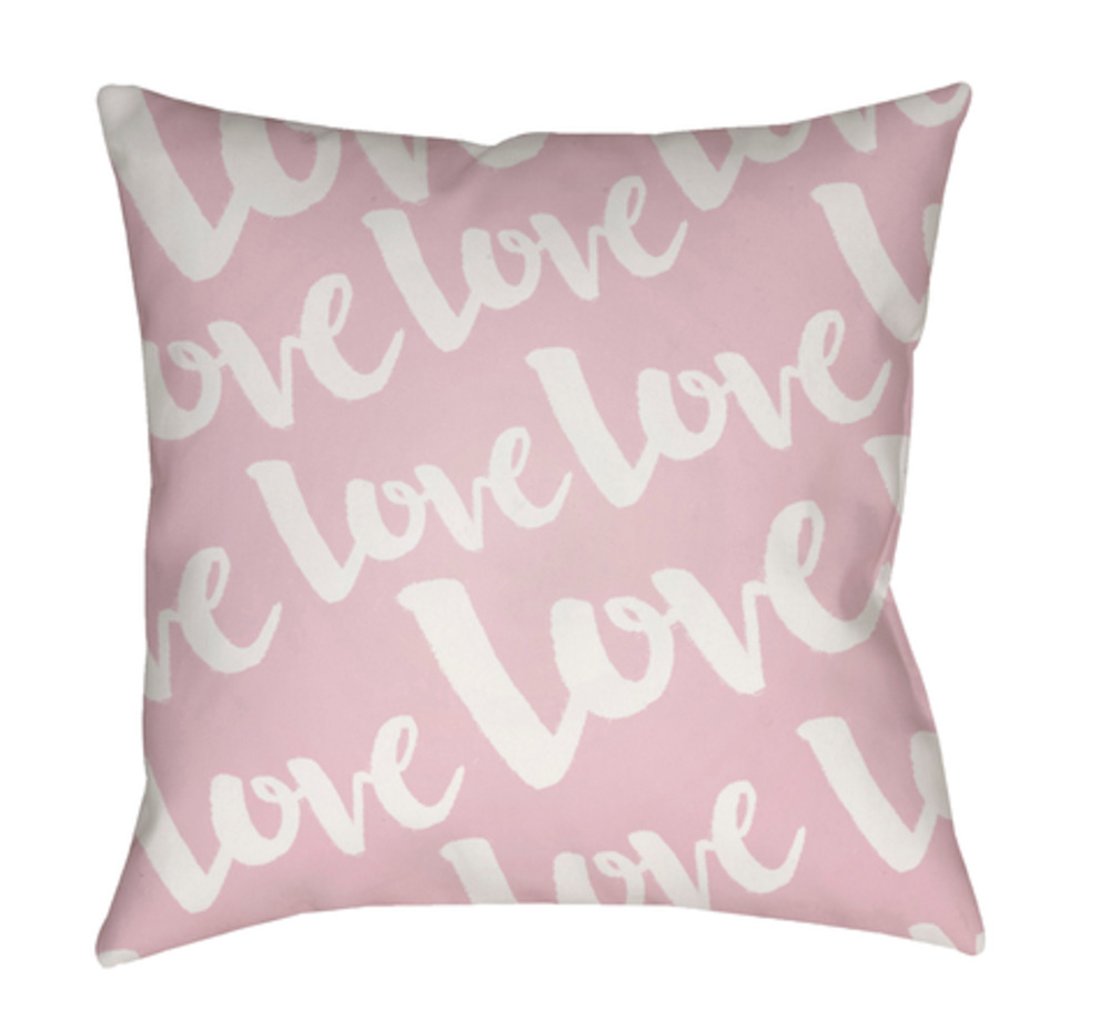 HEART014-1818 Love 18 x 18 x 4 in. Throw Pillow, Pink - Medium