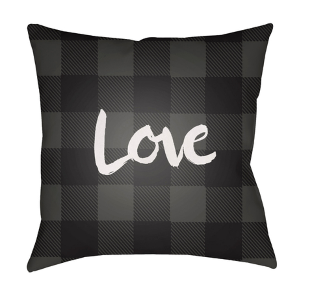 HEART019-1818 Love II 18 x 18 x 4 in. Throw Pillow, Grey - Medium