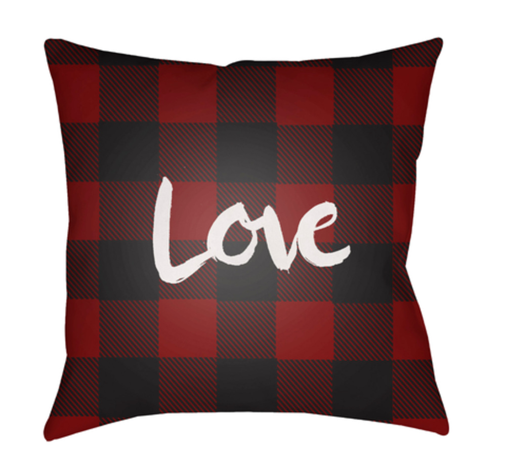 HEART020-1818 Love II 18 x 18 x 4 in. Throw Pillow, Red - Medium