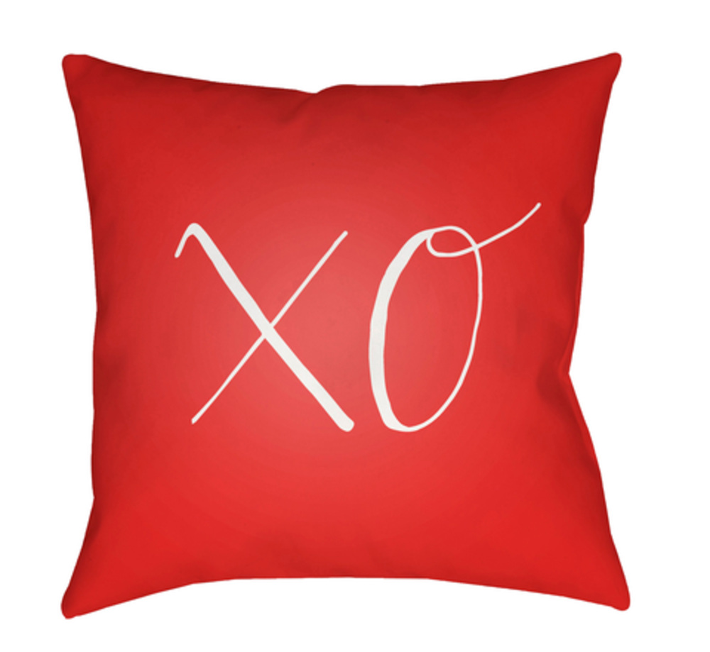 HEART028-1818 Xoxo 18 x 18 x 4 in. Throw Pillow, Red - Medium