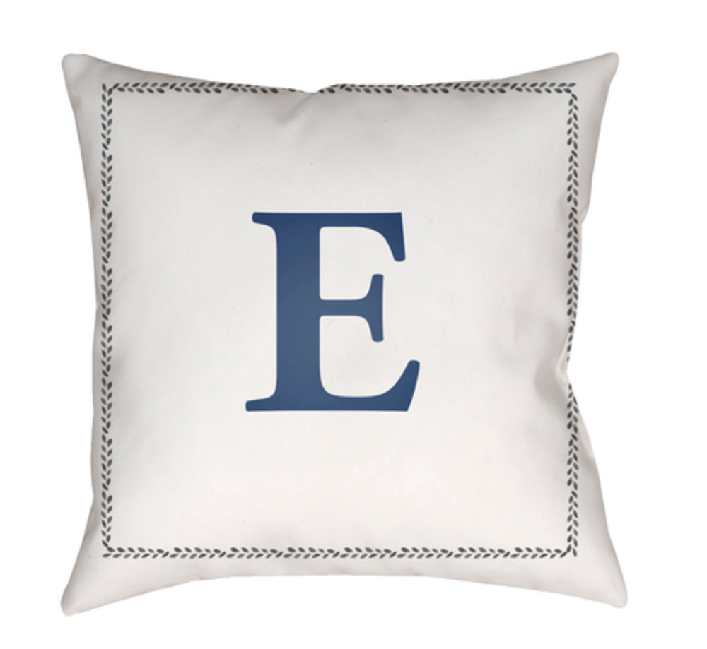 INT005-1818 Initials 18 x 18 x 4 in. Throw Pillow, White - Medium