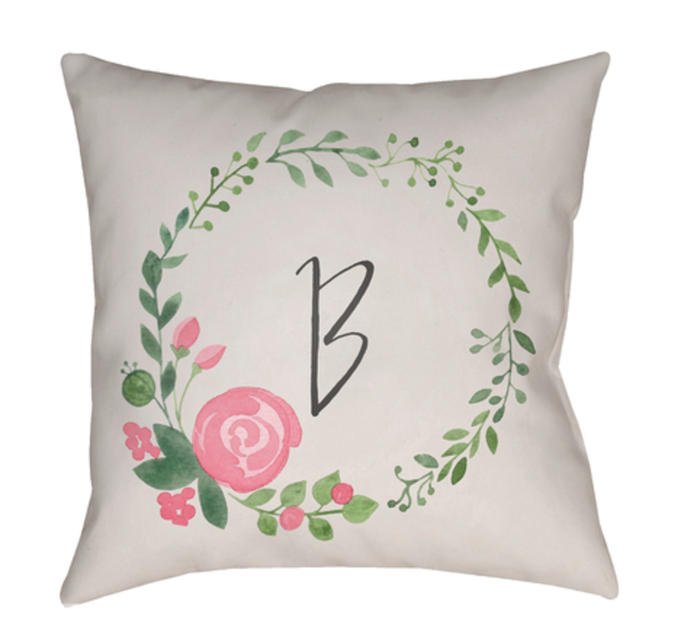 INT028-1818 Initials II 18 x 18 x 4 in. Throw Pillow, Beige - Medium