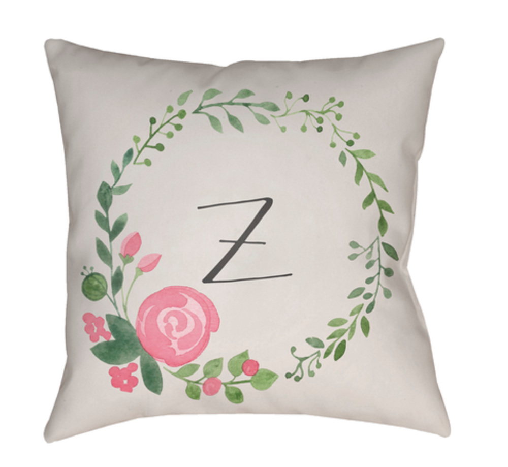 INT052-1818 Initials II 18 x 18 x 4 in. Throw Pillow, Beige - Medium