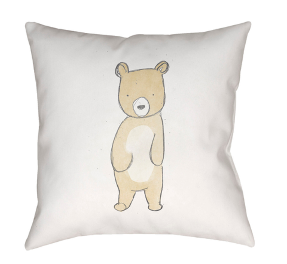 NUR001-1818 Nursery 18 x 18 x 4 in. Throw Pillow, Brown - Medium