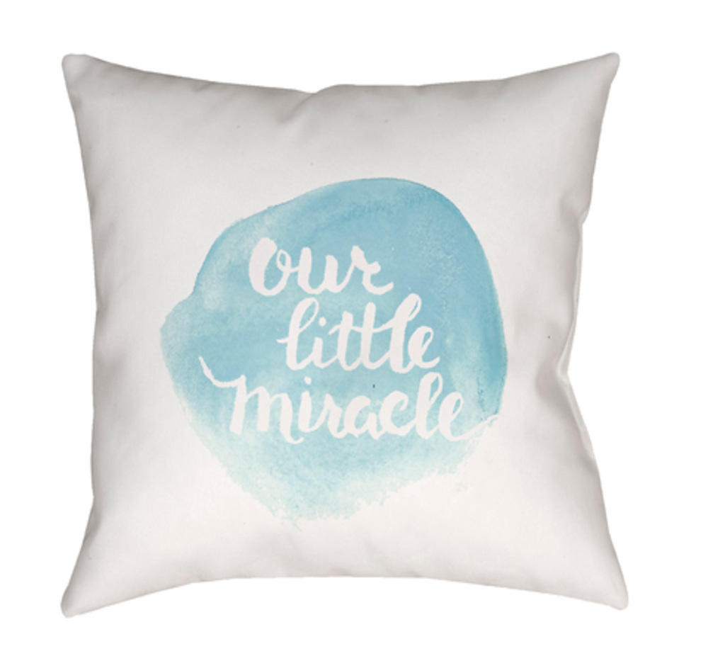 NUR006-1818 Miracle 18 x 18 x 4 in. Throw Pillow, Blue - Medium