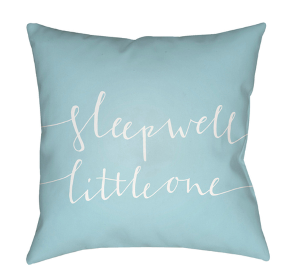 NUR012-1818 Little One 18 x 18 x 4 in. Throw Pillow, Blue - Medium