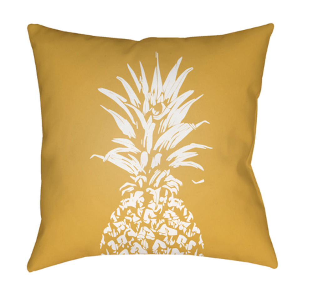 PINE001-1818 Pineapple 18 x 18 x 4 in. Throw Pillow, Yellow - Medium