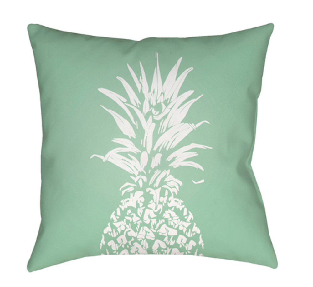 PINE002-1818 Pineapple 18 x 18 x 4 in. Throw Pillow, Green - Medium