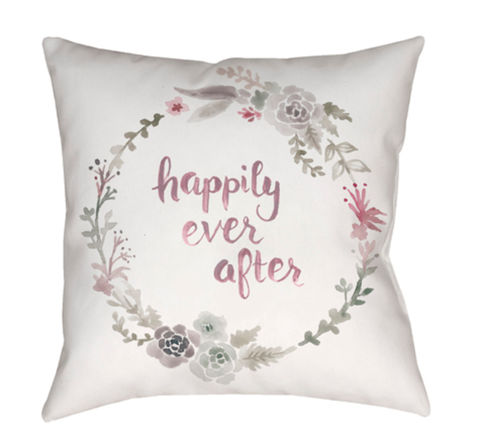 QTE013-1818 Ever After 18 x 18 x 4 in. Throw Pillow, Red - Medium