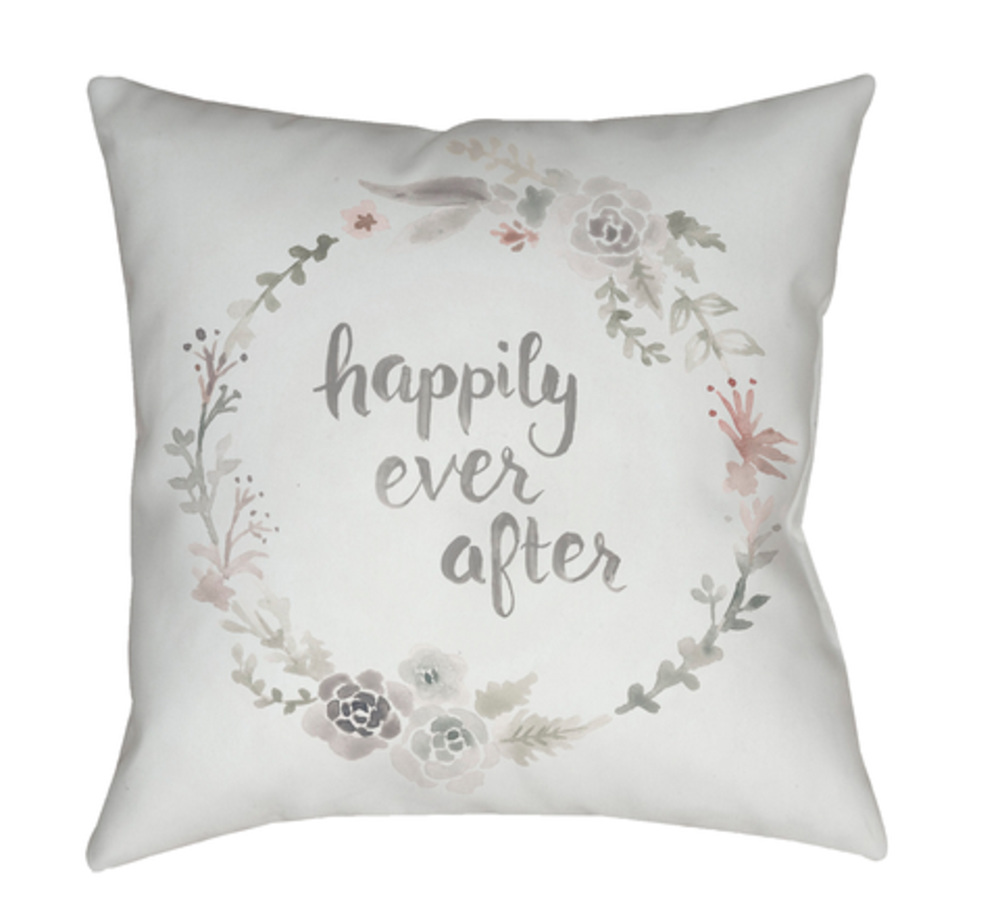 QTE017-1818 Ever After 18 x 18 x 4 in. Throw Pillow, Blue - Medium