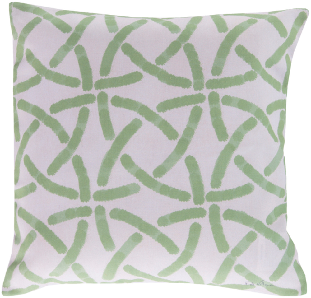 RG003-1818 Rain 18 x 18 x 4 in. Throw Pillow, Green - Medium