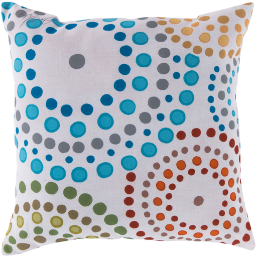RG034-1818 18 x 18 x 4 in. Rain Contemporary Square Throw Pillow, Multi Color