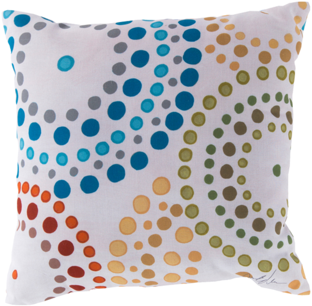 RG035-2020 20 x 20 x 4 in. Rain Contemporary Square Throw Pillow, Multi Color