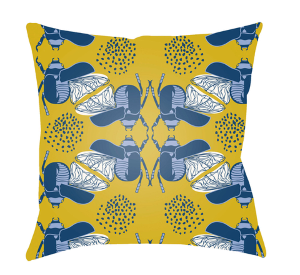 DO001-2222 22 x 22 x 5 in. Doodle Abstract Square Throw Pillow, Multi Color