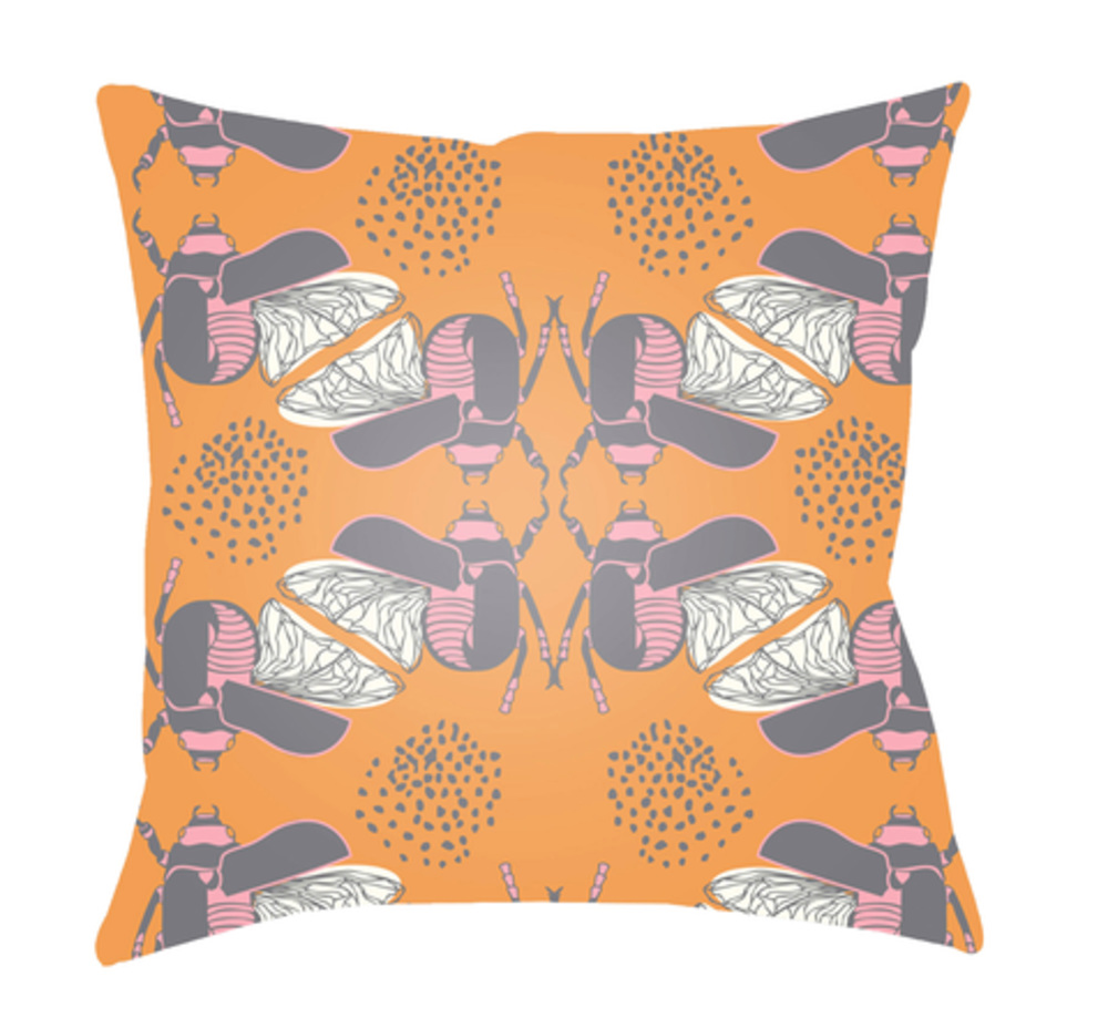 DO002-2222 22 x 22 x 5 in. Doodle Abstract Square Throw Pillow, Multi Color
