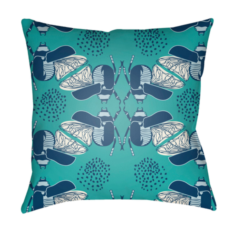 DO004-2222 22 x 22 x 5 in. Doodle Abstract Square Throw Pillow, Multi Color