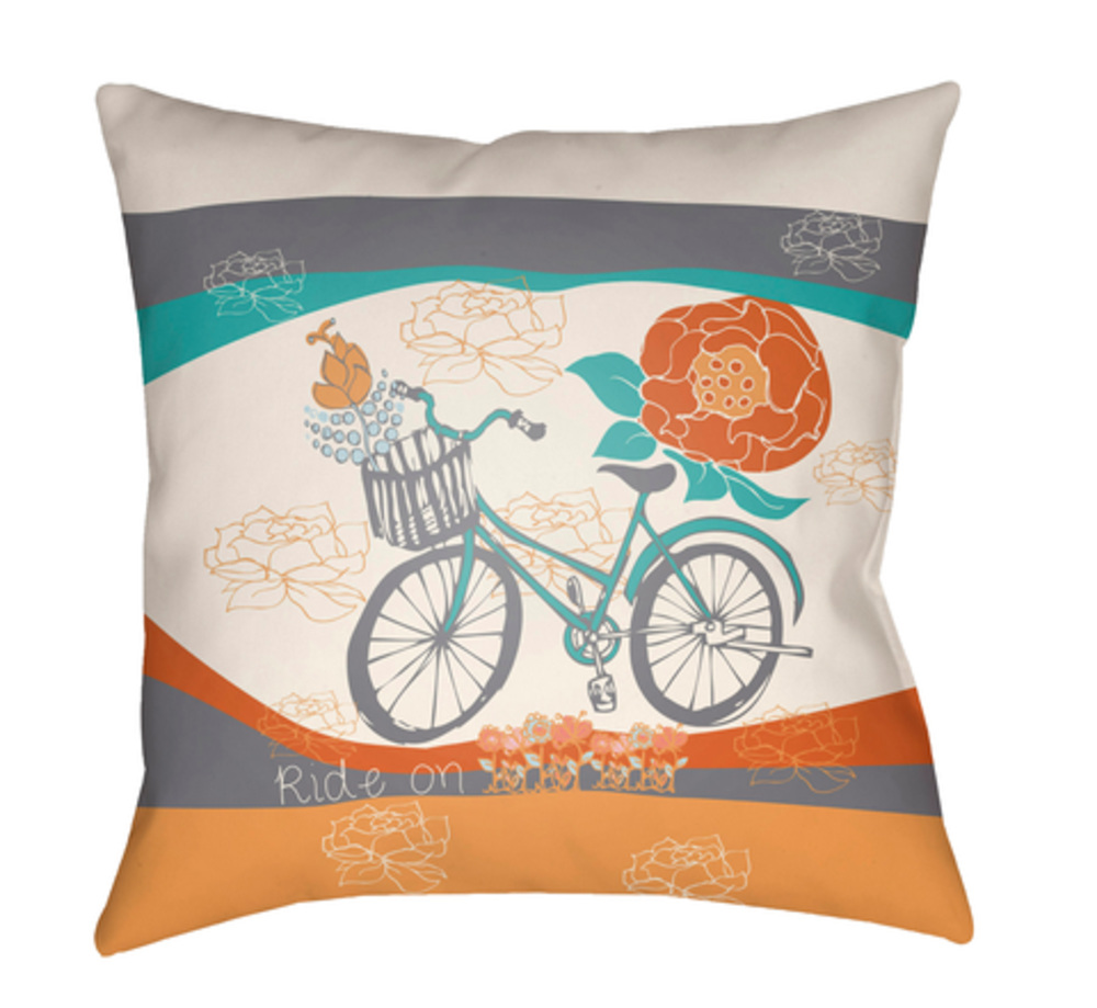 DO006-2222 22 x 22 x 5 in. Doodle Novelty Square Throw Pillow, Multi Color