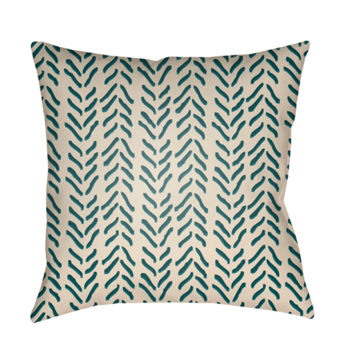 TX037-2020 20 x 20 x 4 in. Textures Global Square Throw Pillow, Denim, Beige & Navy