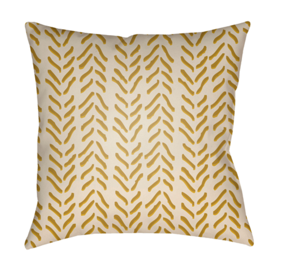 TX041-1818 18 x 18 x 4 in. Textures Global Square Throw Pillow, Beige, Olive & Mustard
