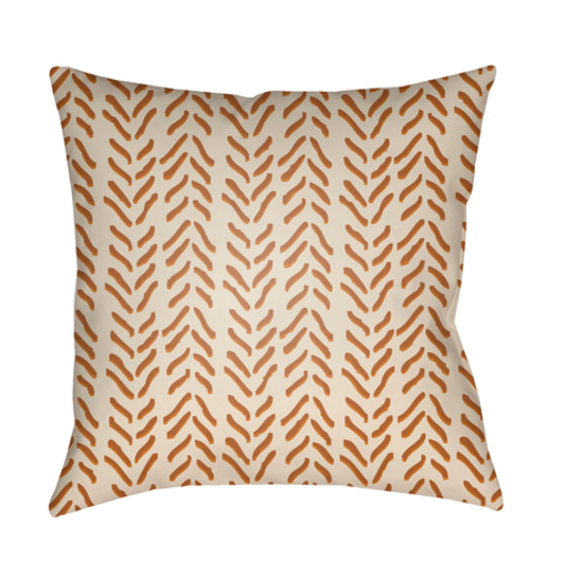 TX042-2020 20 x 20 x 4 in. Textures Global Square Throw Pillow, Bright Red, Beige & Bright Orange