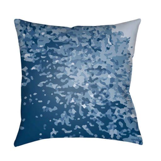 TX059-2020 20 x 20 x 4 in. Textures Abstract Square Throw Pillow, Sky Blue, Bright Blue & Dark Blue