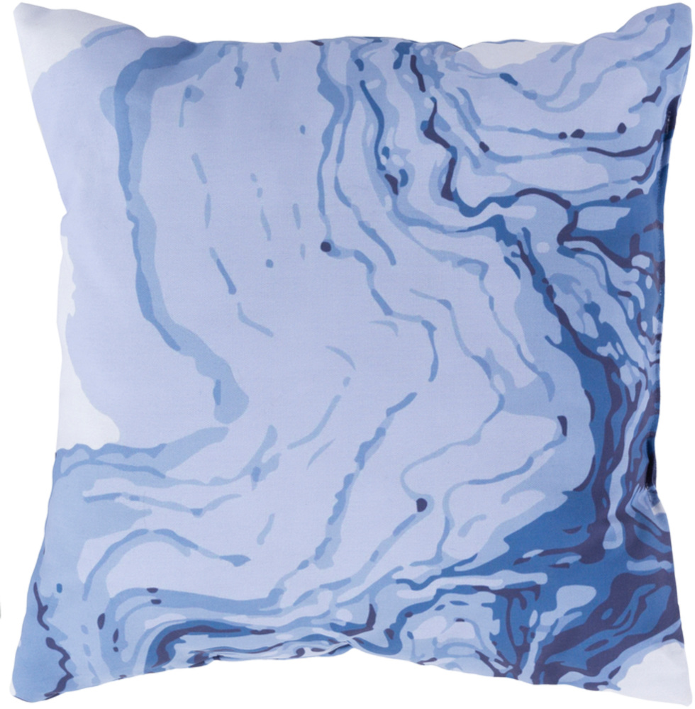 TX062-1818 18 x 18 x 4 in. Textures Abstract Square Throw Pillow, Violet, Sky Blue & Bright Blue