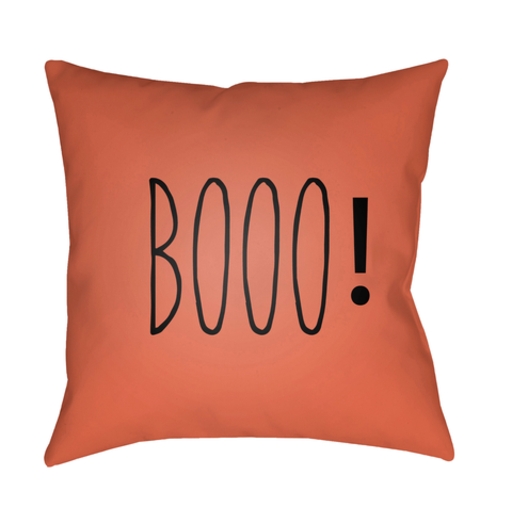BOO101-2020 20 x 20 x 4 in. Boo Square Throw Pillow, Orange