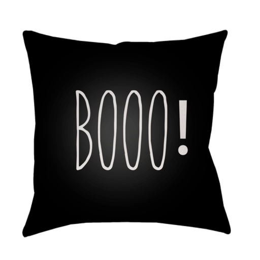 BOO102-2020 20 x 20 x 4 in. Boo Square Throw Pillow, Black