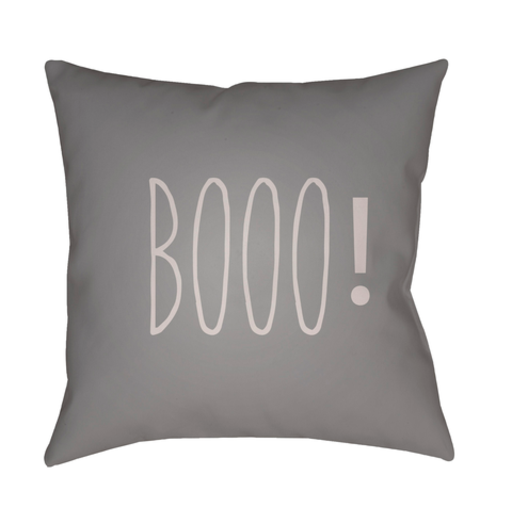 BOO105-2020 20 x 20 x 4 in. Boo Square Throw Pillow, Gray