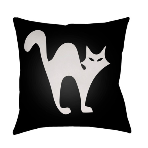 BOO110-2020 20 x 20 x 4 in. Boo Square Throw Pillow, Black